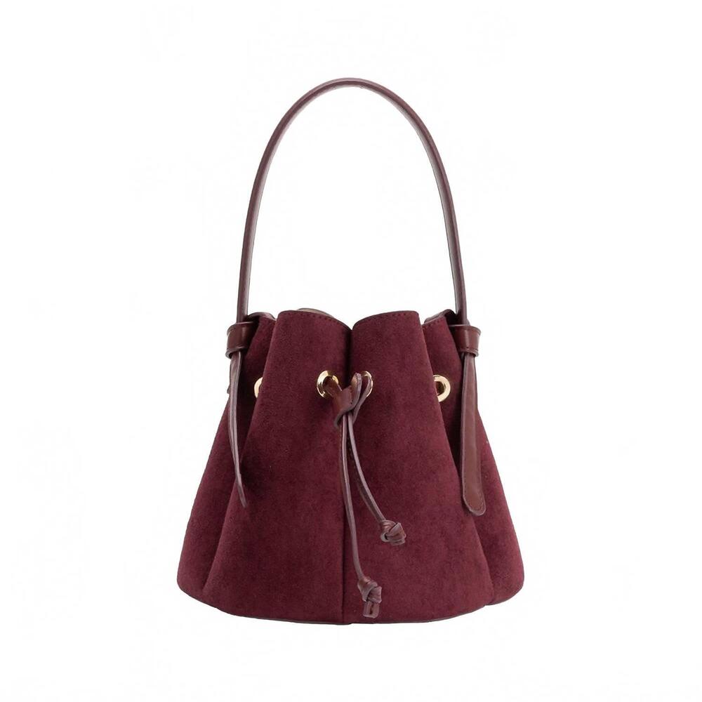 NEW MELIE BIANCO women's the laguna mini suede handbag in burgundy